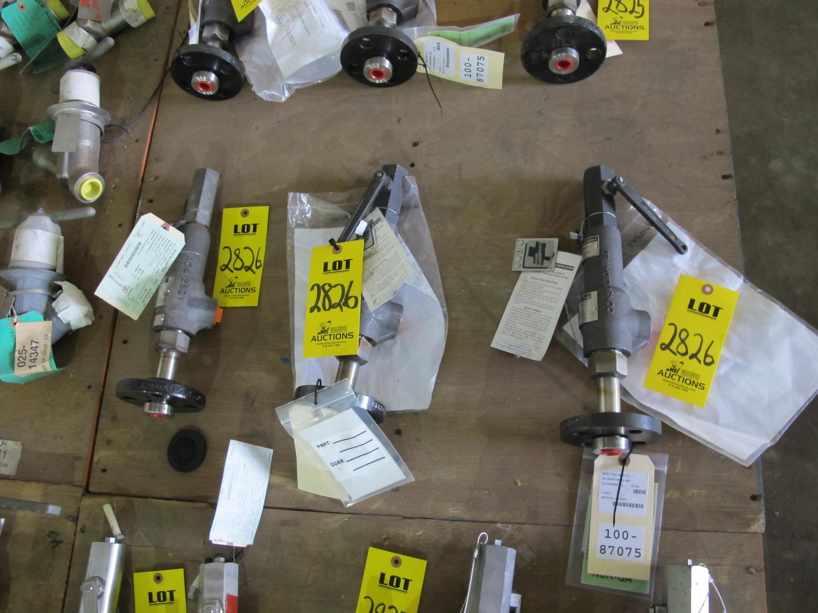 LOT (3) TO INCLUDE: (1) VALVE, RELIEF TYPE, 3/4" X 1" NPT SIZE, 725 PSI SET PRESSURE RATING, 316 SS BASE, DISC . GUIDE / SA216 WCC CS BONNET MATERIAL, 600# RF INLET FLANGE X FNPT OUTLET CONNECTIONS, TYPE 1990 OTHER, E962-90 SEAT O-RING SOFTGOODS, W/ PACKED-LEVER CAP . GAG SCREW, DESIGN TEMP(S) 350-400 DEG F, "UV" STAMP REQUIRED, ASME SECTION VIII SPECIFICATION. PART # 19110MCO-1-CC-DA-33-12-FT-LA 3/4", (2) VALVE, RELIEF TYPE, 3/4" X 1" SIZE, 725# LIFT SETPT RATING, CS BONNET MATERIAL, 600# FLANGED INL X FNPT OUTL CONNECTIONS, ASMEVIII SPECIFICATION, PACKED LIFTING LEVER CAP . GAG STYLE, 316SS LIQUID TRIM. COMPLETE PART NO.: 0.75-19110MCF-2-CC-MS-33-12-FT-LA. PART # SEE DESCRIPTION (W-51) LOADING & HANDLING FEE $15-